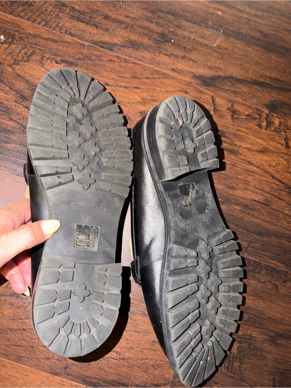 Madewell Black Leather Lug Sole Loafers - Picture 3 of 6